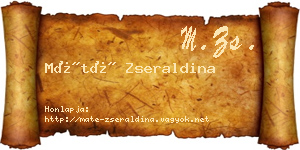 Máté Zseraldina névjegykártya